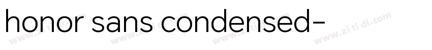 honor sans condensed字体转换